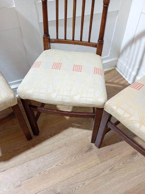 LIBERTY CO SET OF 4 CHARLES BEVAN OAK CHAIRS ARTS CRAFTS - ADDITIONAL PHOTO 16