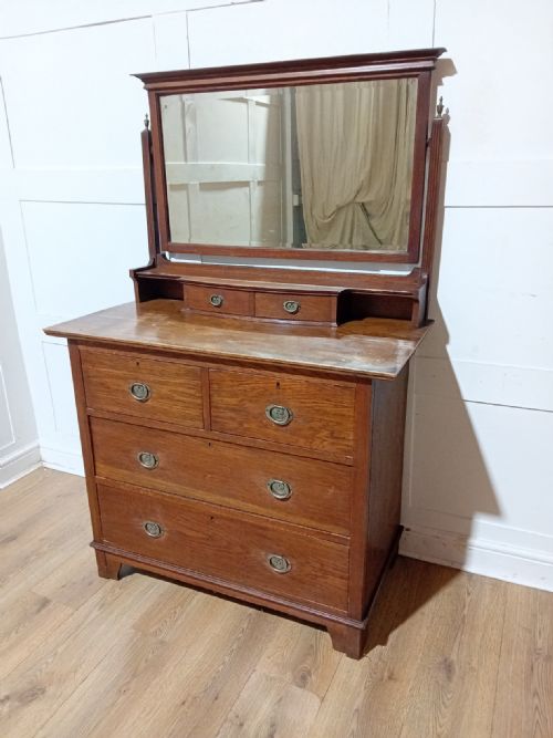 ARTS CRAFTS HARRIS LEBUS OF LONDON OAK DRESSING CHEST C18801900 - ADDITIONAL PHOTO 1