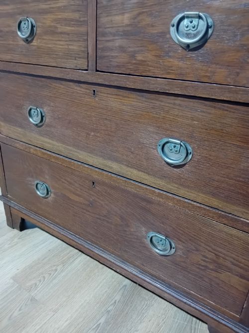 ARTS CRAFTS HARRIS LEBUS OF LONDON OAK DRESSING CHEST C18801900 - ADDITIONAL PHOTO 6