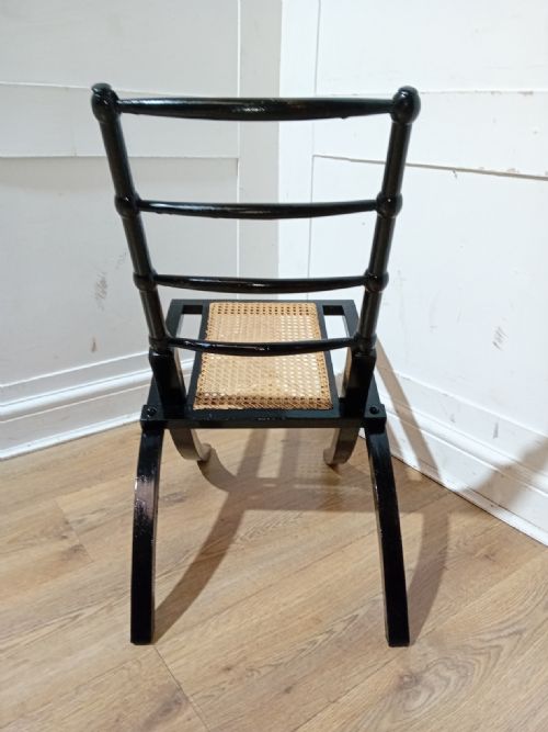 E W GODWIN AESTHETIC MOVEMENT EBONISED CHAIR 1875 - ADDITIONAL PHOTO 2