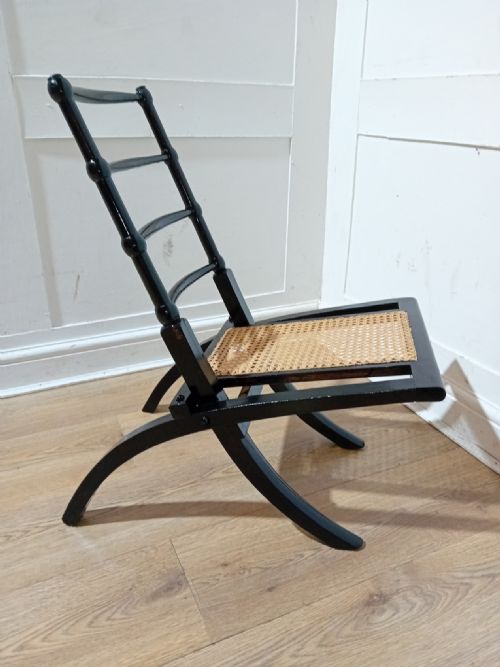 E W GODWIN AESTHETIC MOVEMENT EBONISED CHAIR 1875 - ADDITIONAL PHOTO 4