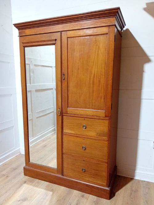 JAS SCHOOLBRED SUPERIOR QUALITY MAHOGANY WARDROBE C1895 - ADDITIONAL PHOTO 2