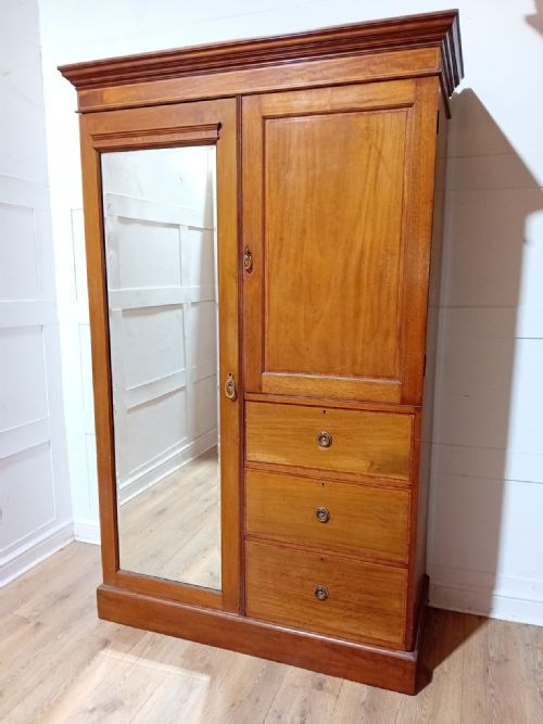 JAS SCHOOLBRED SUPERIOR QUALITY MAHOGANY WARDROBE C1895 - ADDITIONAL PHOTO 4