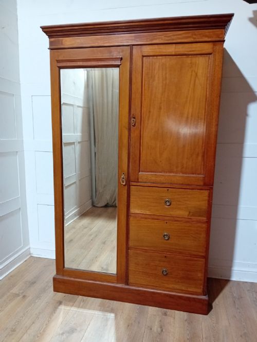 JAS SCHOOLBRED SUPERIOR QUALITY MAHOGANY WARDROBE C1895 - ADDITIONAL PHOTO 5