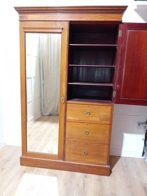 JAS SCHOOLBRED SUPERIOR QUALITY MAHOGANY WARDROBE C1895 - ADDITIONAL PHOTO 8