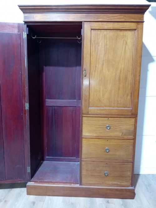JAS SCHOOLBRED SUPERIOR QUALITY MAHOGANY WARDROBE C1895 - ADDITIONAL PHOTO 9