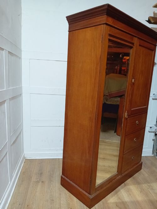 JAS SCHOOLBRED SUPERIOR QUALITY MAHOGANY WARDROBE C1895 - ADDITIONAL PHOTO 12