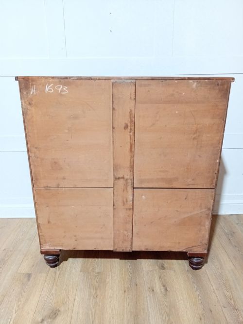 ANTIQUE WILLIAM IV BOW FRONT CHEST OF DRAWERS C183037 - ADDITIONAL PHOTO 12