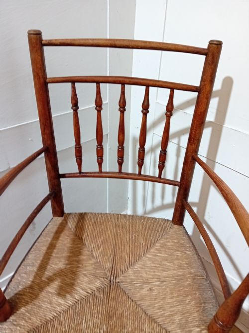 ANTIQUE ARTS CRAFTS SUSSEX CHAIR C18801900 - ADDITIONAL PHOTO 3