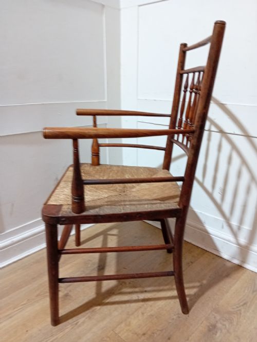 ANTIQUE ARTS CRAFTS SUSSEX CHAIR C18801900 - ADDITIONAL PHOTO 5