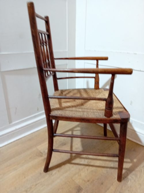 ANTIQUE ARTS CRAFTS SUSSEX CHAIR C18801900 - ADDITIONAL PHOTO 6