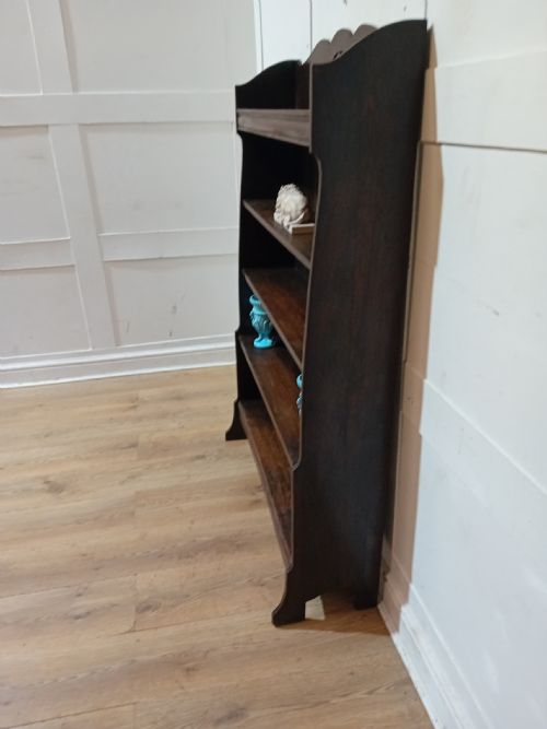 ARTS CRAFTS OAK WATERFALL BOOKCASE C1890 - ADDITIONAL PHOTO 3
