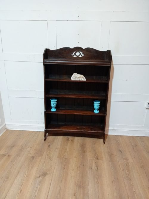 ARTS CRAFTS OAK WATERFALL BOOKCASE C1890 - ADDITIONAL PHOTO 5