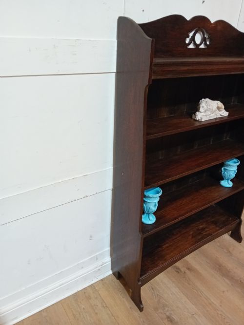ARTS CRAFTS OAK WATERFALL BOOKCASE C1890 - ADDITIONAL PHOTO 10