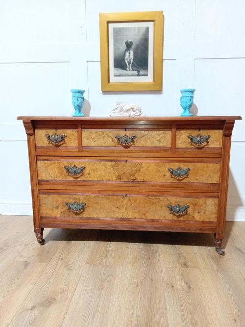 ANTIQUE VICTORIAN WALNUT CHEST OF DRAWERS C18585 - ADDITIONAL PHOTO 2