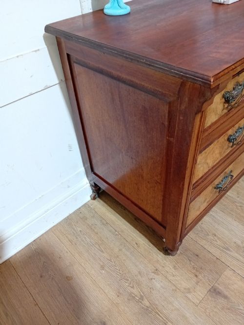 ANTIQUE VICTORIAN WALNUT CHEST OF DRAWERS C18585 - ADDITIONAL PHOTO 4