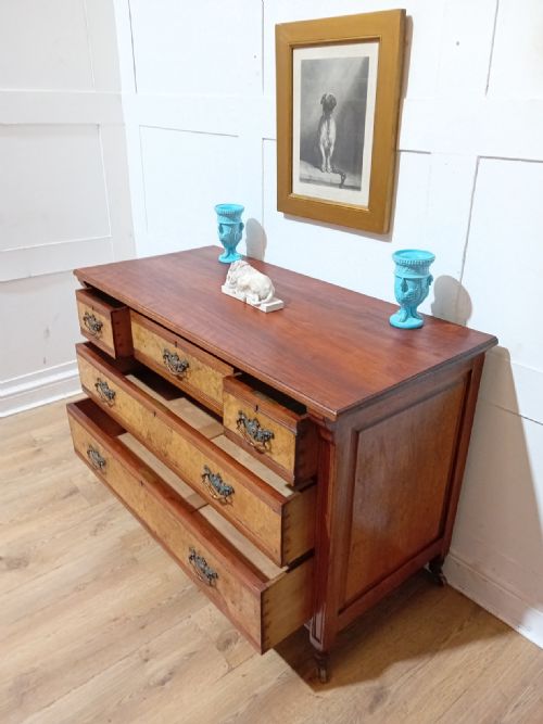 ANTIQUE VICTORIAN WALNUT CHEST OF DRAWERS C18585 - ADDITIONAL PHOTO 5