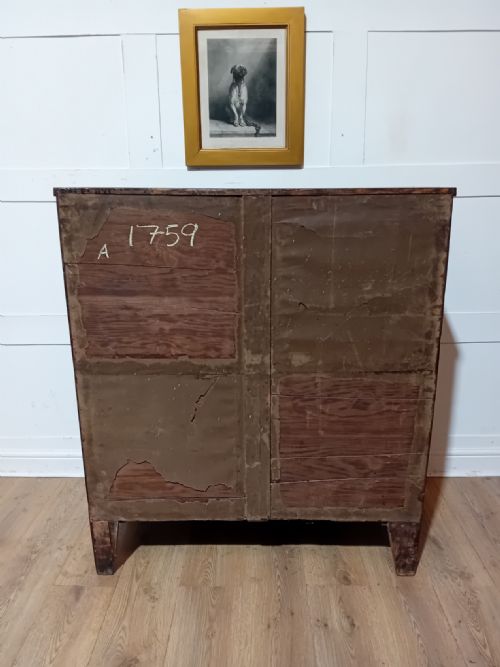 ANTIQUE GEORGIAN MAHOGANY BOW FRONT CHEST OF DRAWERS C182030 - ADDITIONAL PHOTO 7
