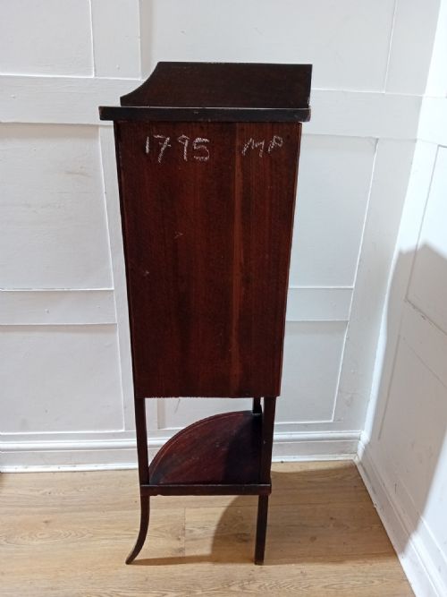 ANTIQUE EDWARDIAN DISPLAY CASE WITH BOWED GLASS DOORS C190111 - ADDITIONAL PHOTO 11