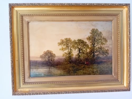 LANDSCAPE NEAR HARBORNE OIL ON CANVAS BY PETER DEAKIN - ADDITIONAL PHOTO 2
