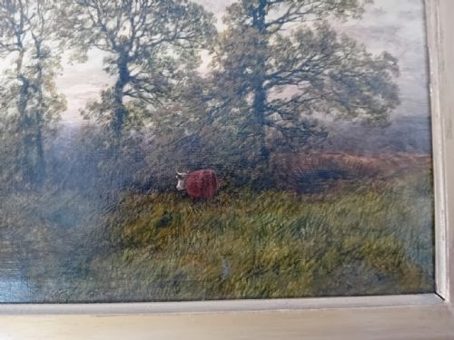 LANDSCAPE NEAR HARBORNE OIL ON CANVAS BY PETER DEAKIN - ADDITIONAL PHOTO 5