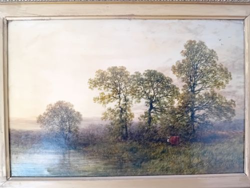 LANDSCAPE NEAR HARBORNE OIL ON CANVAS BY PETER DEAKIN - ADDITIONAL PHOTO 11