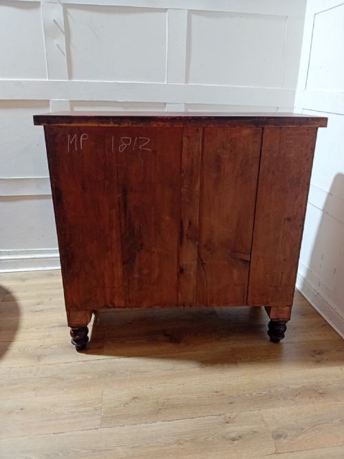 ANTIQUE VICTORIAN MAHOGANY BOW FRONT CHEST OF DRAWERS C187090 - ADDITIONAL PHOTO 11