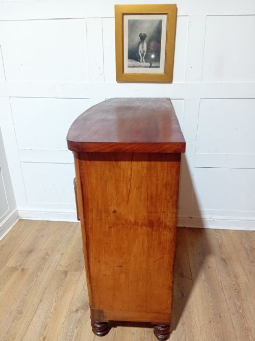 ANTIQUE VICTORIAN MAHOGANY BOW FRONT CHEST OF DRAWERS C187090 - ADDITIONAL PHOTO 12