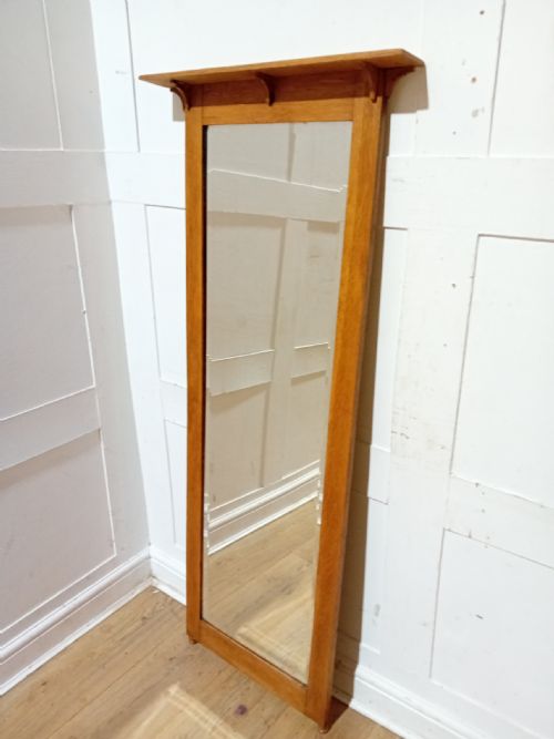 antique oak arts crafts free standing mirror c18901900 - CATEGORY: ANTIQUE MIRRORS - DATED 1890
