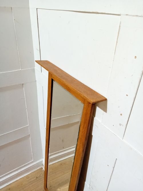 ANTIQUE OAK ARTS CRAFTS FREE STANDING MIRROR C18901900 - ADDITIONAL PHOTO 4