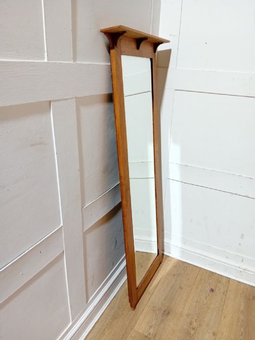 ANTIQUE OAK ARTS CRAFTS FREE STANDING MIRROR C18901900 - ADDITIONAL PHOTO 8