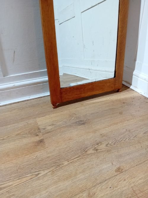ANTIQUE OAK ARTS CRAFTS FREE STANDING MIRROR C18901900 - ADDITIONAL PHOTO 9