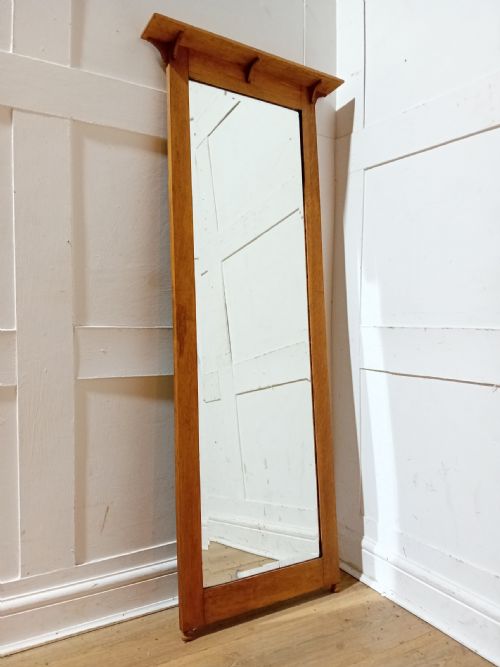 ANTIQUE OAK ARTS CRAFTS FREE STANDING MIRROR C18901900 - ADDITIONAL PHOTO 10