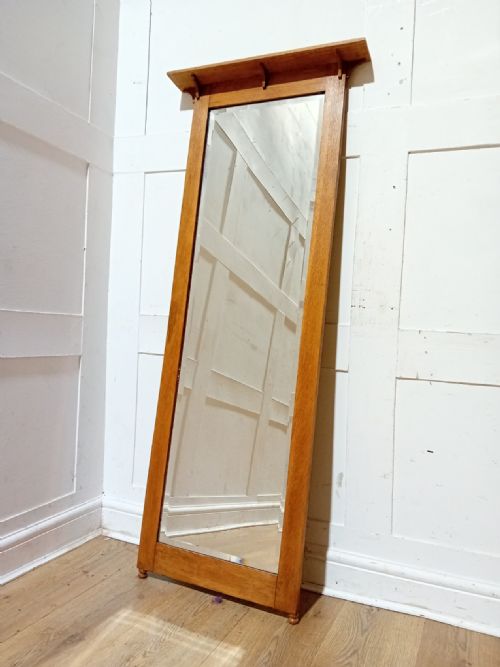 ANTIQUE OAK ARTS CRAFTS FREE STANDING MIRROR C18901900 - ADDITIONAL PHOTO 16