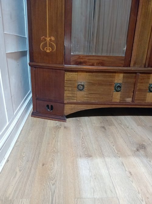 GLASGOW SCHOOL WYLIE LOCHHEAD OF GLASGOW WARDROBE DESIGNED BY E A TAYLOR RARE ARTS CRAFTS WARDROBE - ADDITIONAL PHOTO 11
