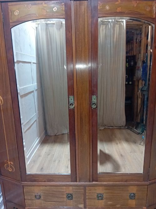 GLASGOW SCHOOL WYLIE LOCHHEAD OF GLASGOW WARDROBE DESIGNED BY E A TAYLOR RARE ARTS CRAFTS WARDROBE - ADDITIONAL PHOTO 16