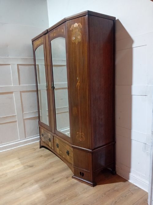 GLASGOW SCHOOL WYLIE LOCHHEAD OF GLASGOW WARDROBE DESIGNED BY E A TAYLOR RARE ARTS CRAFTS WARDROBE - ADDITIONAL PHOTO 17
