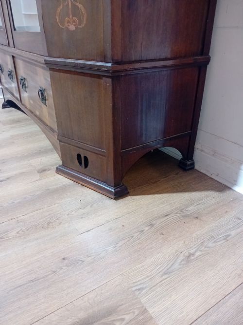 GLASGOW SCHOOL WYLIE LOCHHEAD OF GLASGOW WARDROBE DESIGNED BY E A TAYLOR RARE ARTS CRAFTS WARDROBE - ADDITIONAL PHOTO 18