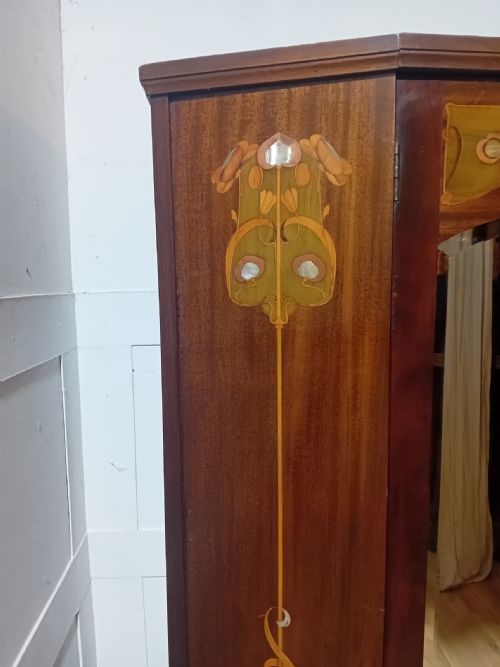GLASGOW SCHOOL WYLIE LOCHHEAD OF GLASGOW WARDROBE DESIGNED BY E A TAYLOR RARE ARTS CRAFTS WARDROBE - ADDITIONAL PHOTO 22