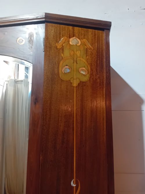 GLASGOW SCHOOL WYLIE LOCHHEAD OF GLASGOW WARDROBE DESIGNED BY E A TAYLOR RARE ARTS CRAFTS WARDROBE - ADDITIONAL PHOTO 24