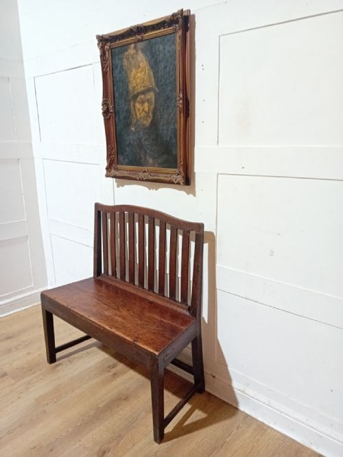 SUPER RARE GEORGE III OAK VERNACULAR OAK DUET CHAIR C177090 - ADDITIONAL PHOTO 1