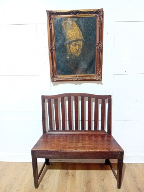 SUPER RARE GEORGE III OAK VERNACULAR OAK DUET CHAIR C177090 - ADDITIONAL PHOTO 2