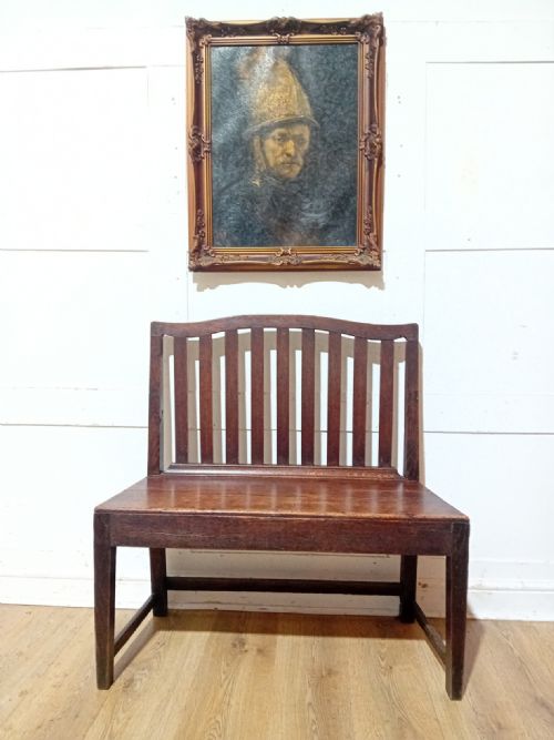 SUPER RARE GEORGE III OAK VERNACULAR OAK DUET CHAIR C177090 - ADDITIONAL PHOTO 3