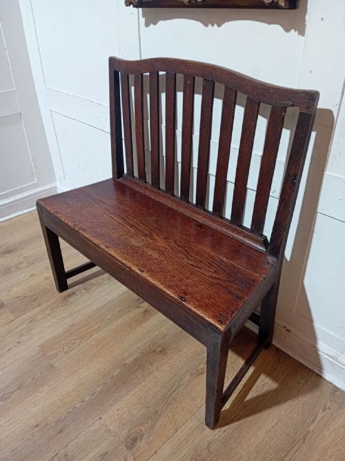 SUPER RARE GEORGE III OAK VERNACULAR OAK DUET CHAIR C177090 - ADDITIONAL PHOTO 4