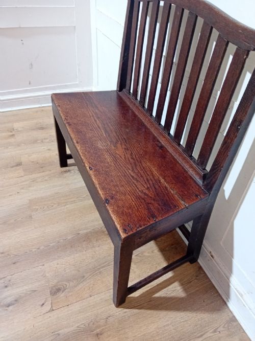 SUPER RARE GEORGE III OAK VERNACULAR OAK DUET CHAIR C177090 - ADDITIONAL PHOTO 5