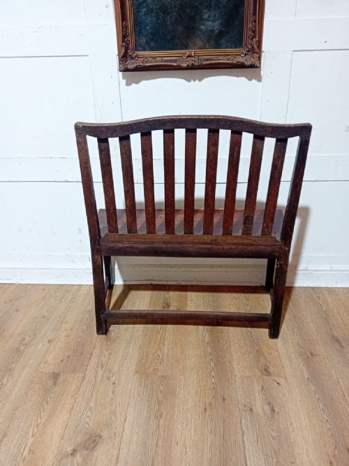 SUPER RARE GEORGE III OAK VERNACULAR OAK DUET CHAIR C177090 - ADDITIONAL PHOTO 10