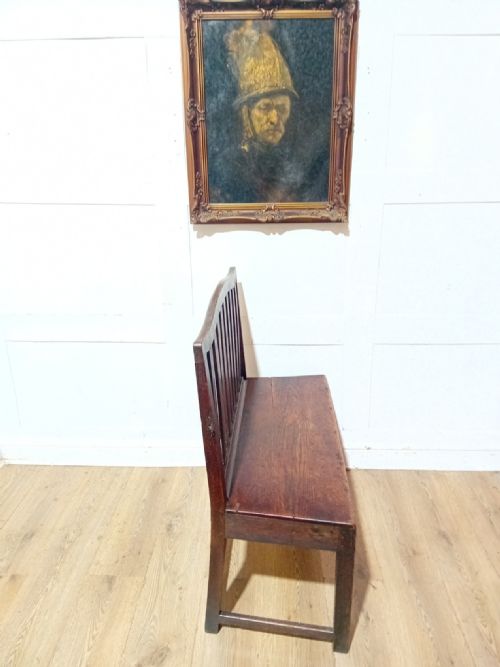 SUPER RARE GEORGE III OAK VERNACULAR OAK DUET CHAIR C177090 - ADDITIONAL PHOTO 11