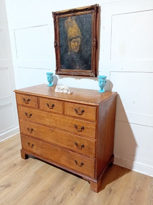 ANTIQUE GEORGE III OAK CHEST OF DRAWERS C176080 - ADDITIONAL PHOTO 2