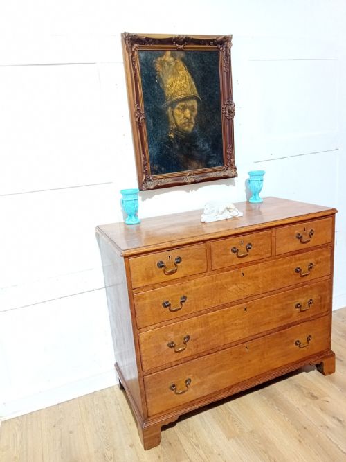 ANTIQUE GEORGE III OAK CHEST OF DRAWERS C176080 - ADDITIONAL PHOTO 6