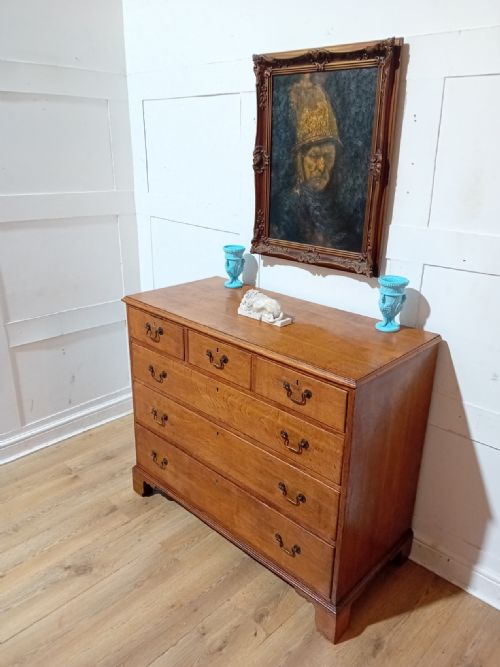 ANTIQUE GEORGE III OAK CHEST OF DRAWERS C176080 - ADDITIONAL PHOTO 7